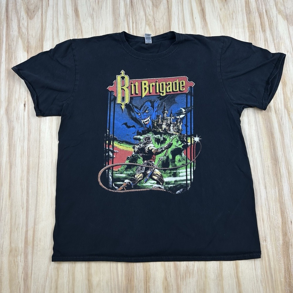 Bit Brigade Rock Band Rare T Shirt Black Castlevania Cover Art Design Large
